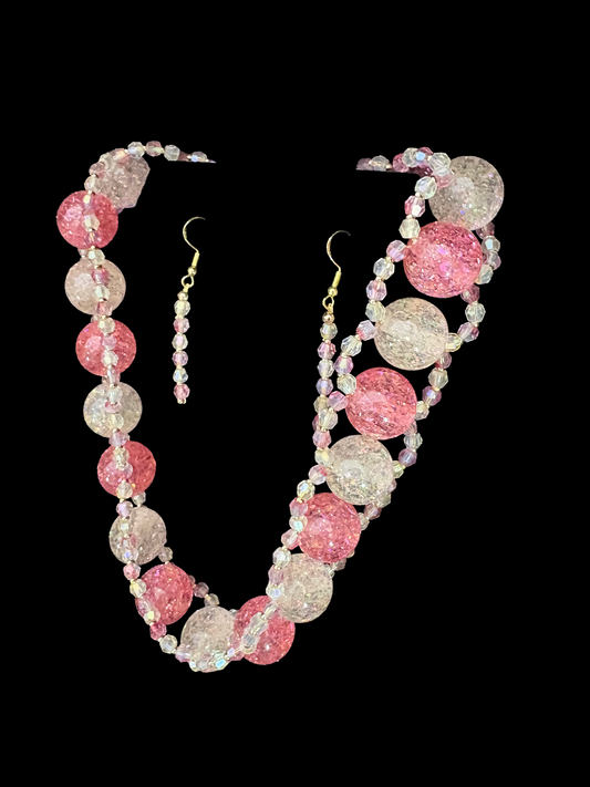 "Pink, sparkle, power — this set turns cute into commanding. 💗✨ #BigBeadEnergy"